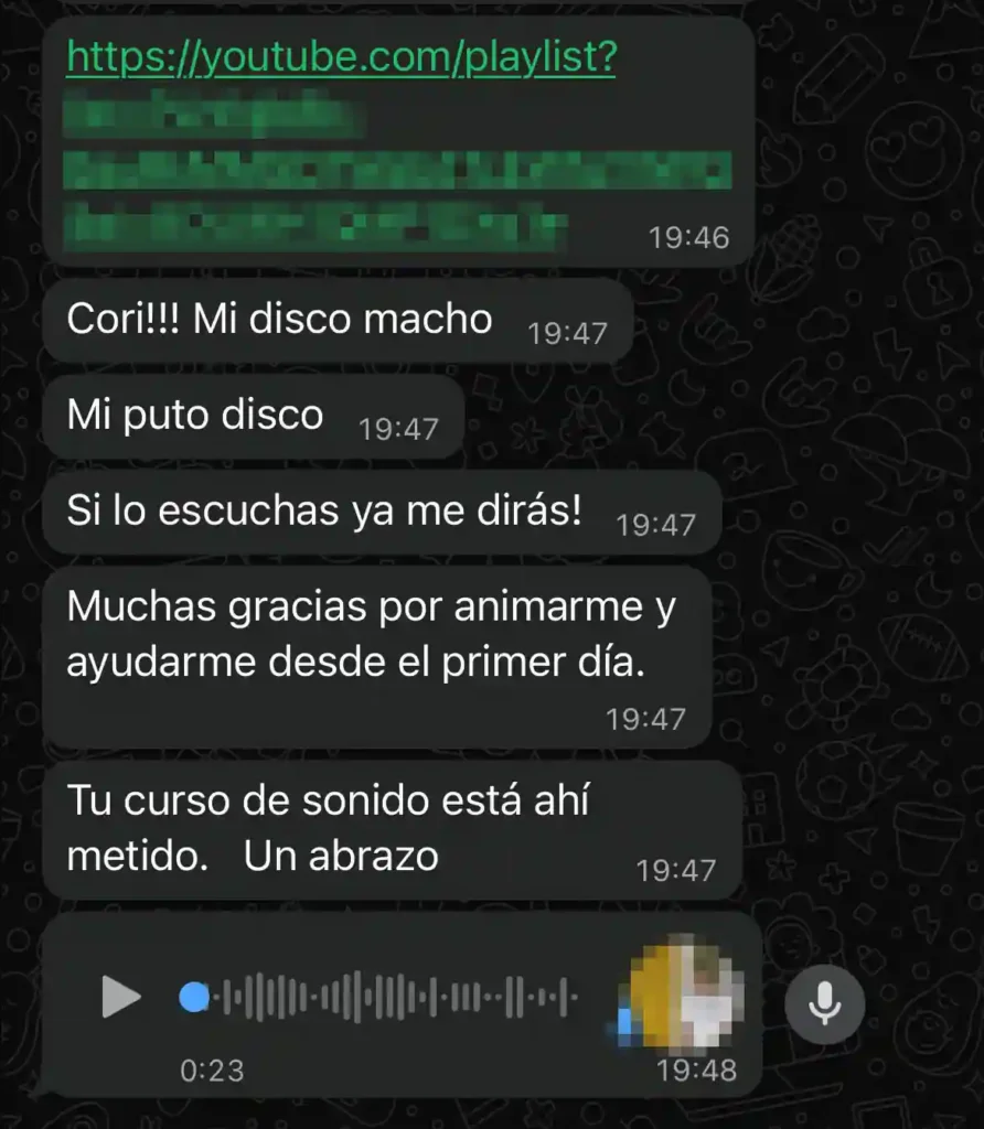 Testimonio real de alumno aplicando el curso de marketing para artistas