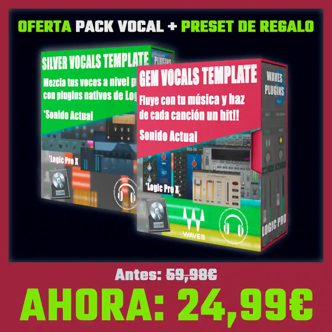 Oferta pack presets Vocales Logic Pro 2x1 Coriprod