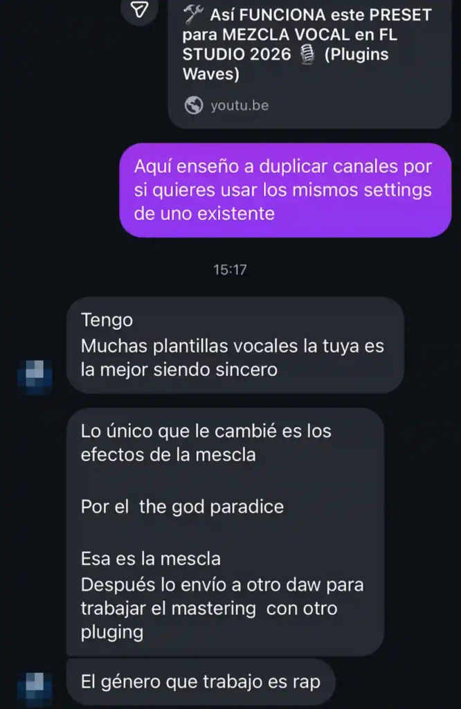 Reseña de un cliente que ha adquirido la plantilla "es la mejor que tengo sinceramente"