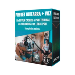 Preset ACTION para mezclar voz y guitarra en Logic Pro X con plugins nativos y TDR Nova, ideal para covers y acústicos grabados en casa.